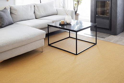 [LYYRA200250K] Lyyra puuvilla-paperinarumatto VM-Carpet (keltainen, 200 x 250)