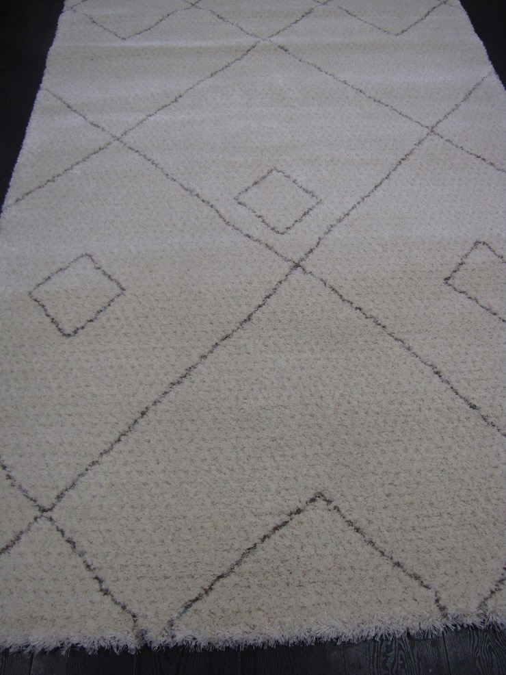 [45808107160230LV] Husk villamatto luonnonvaalea kuvio 160x230 cm