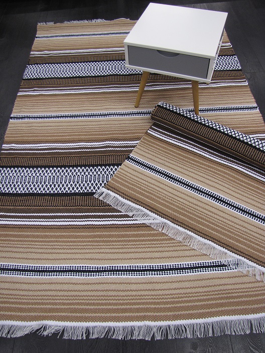 Elina puuvillamatto ruskea 80x200 cm
