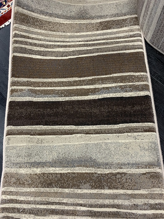 Argentum nukkakäytävämatto ruskearaita 67 cm rulla