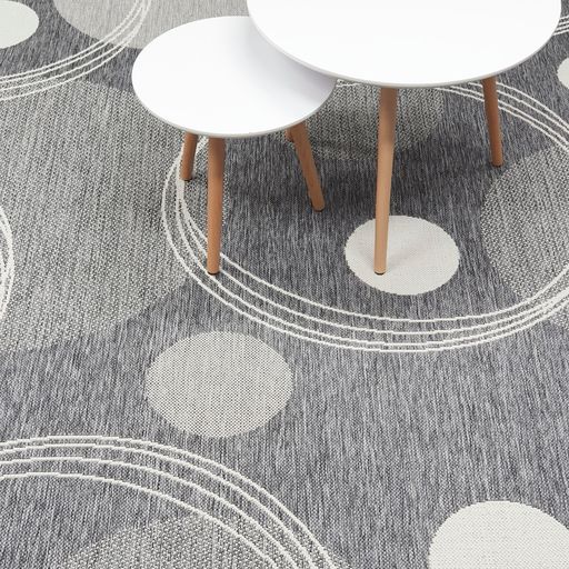 [BUBBLEH133190HARM] Bubble sileäksi kudottu matto harmaa (133 x 190)