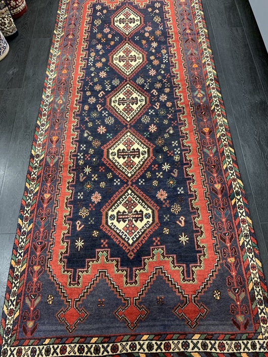 Afshar persialainen käsinsolmittu villamatto 95x233 cm