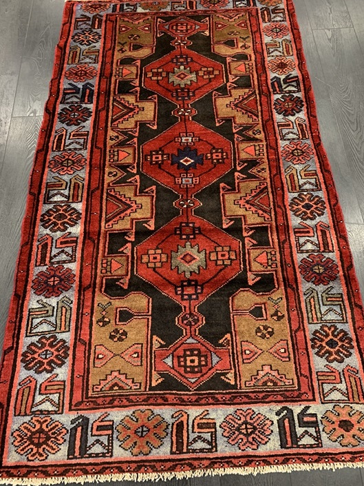 Hamadan käsinsolmittu villamatto 105x200 cm