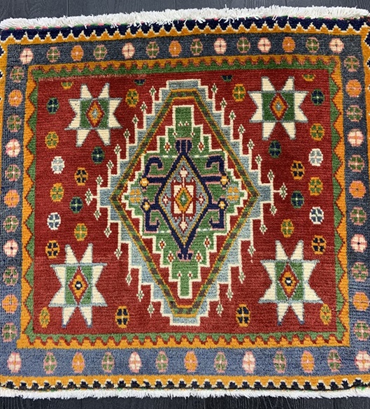 [KASHQHAI5274585861PUN] Kashqhai käsinsolmittu villamatto 58x61 cm