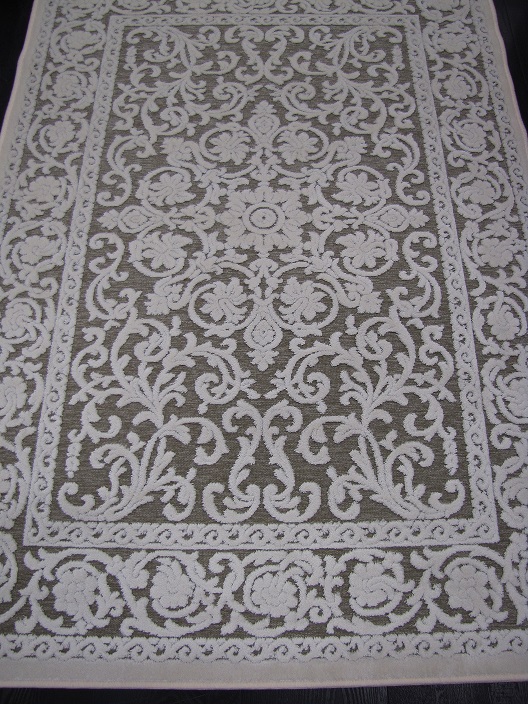 [938064656565110VAALEA] Oriental viskoosimatto beige kuvio (65 x 110)