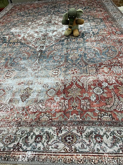 Ventura sileäpintainen matto puna-harmaa