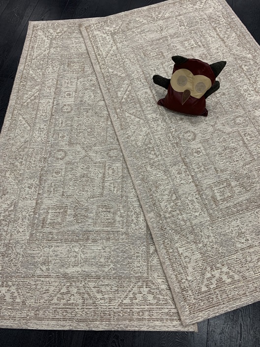 Kushan villa-juuttimatto vaaleabeige