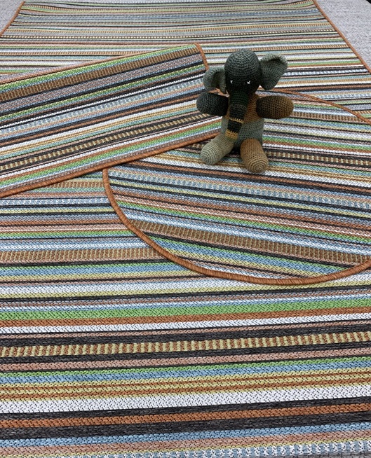 [98051901180150VÄRIKÄS] Toscana matto raita värikäs (80 x 150)