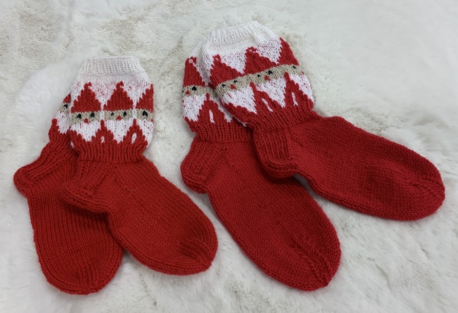 [TONTTUJOULU3233PUN] Tonttu villasukat joulunpunainen - eri kokoja (32 / 33)