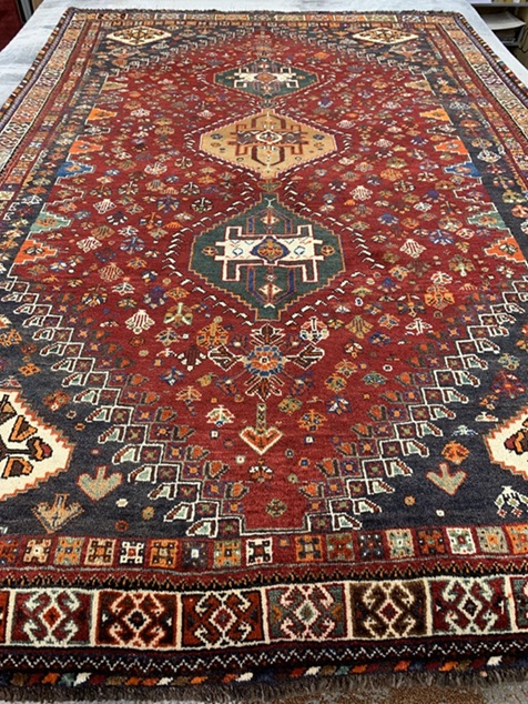 [540225170258KASH] Kashqhai käsinsolmittu villamatto 170x258 cm