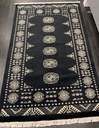 Bokhara 3 ply käsinsolmittu musta 95x154 cm