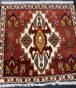 Kashqhai käsinsolmittu villamatto 65x62 cm