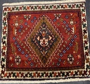 Kashqhai käsinsolmittu villamatto 58x66 cm