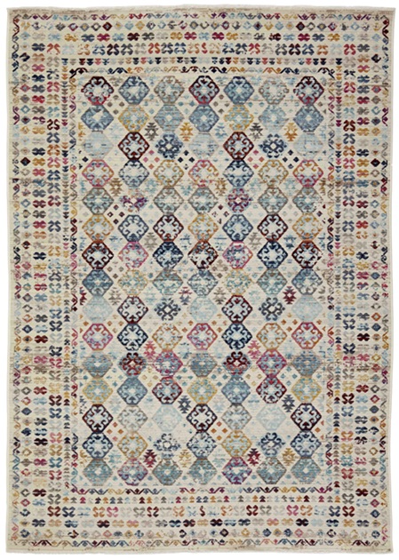 [KELIM4MM501464200290VA] Maison Kelim nukkamatto vaalea värikäs (200 x 290)