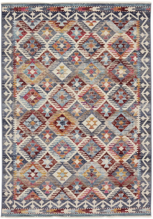 [KELIM6MM502578140190SIN] Maison Kelim sininen värikäs (140 x 190)