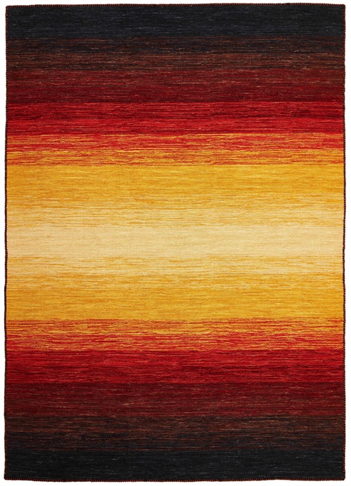 Sunrise kelim villamatto musta-terra