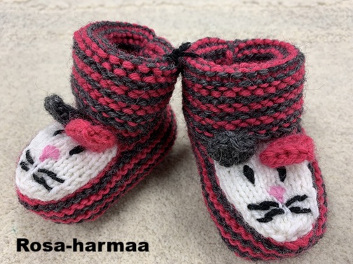 Hiiri-tossut rosa-harmaa vauva