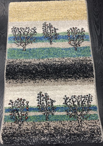 Infinity nukkamatto 80x50 cm kelta-vihreä