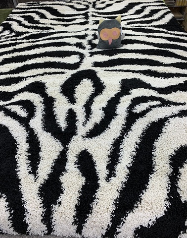 Zebra musta-valkoinen 200x290 cm
