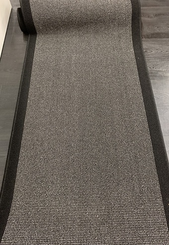 Ateena käytävämatto musta 80 cm rulla