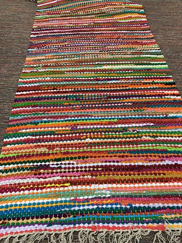 [CABIN80200PUNAINEN] Räsymatto punainen multi (80 x 200)