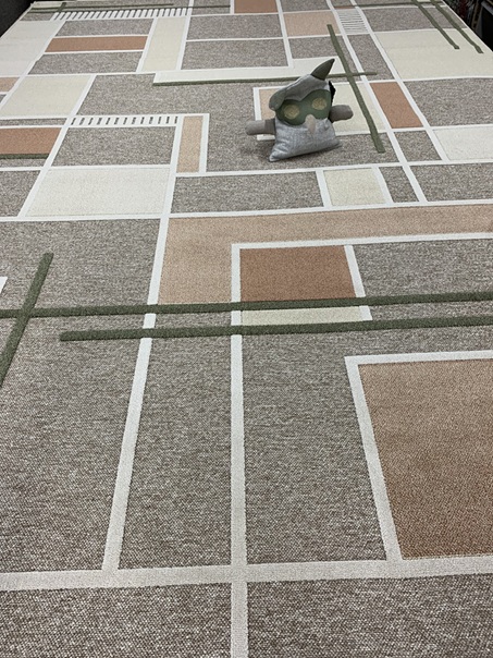 [9350122121200290BEIGE] Trevi matto ruudukko beige (200 x 290)