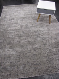 [410167131120170GR] Trento nukkamatto greyge ristikko 120x170 cm