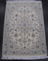 [14225156189VARZ] Nain 9 LA Cream käsinsolmittu villamatto 61x89 cm