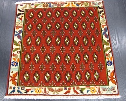 [1341219] Kashghai käsinsolmittu villamatto 66x65 cm