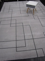[41029213124030H] Trento graafiset viivat harmaa 240x340 cm