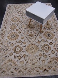 [19521460140200BETER] Star sileäksi kudottu matto beige/terra vintage 140x200 cm