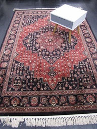 [9619521616160230MUPU] Beluchi viskoosimatto puna-musta 160x230 cm