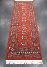 [BOKHARA64193PU] Bokhara käsinsolmittu 64x193 cm punainen