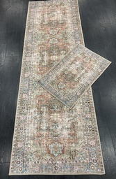 [KARSZEROT0672RVIN80250HARPU] Vintage Kars harmaa-punainen 80x250 cm