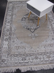 [9171512464195300BE] Savoy viskoosimatto beige medaljonki 195x300 cm