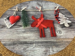 [JOULUH100HARM] Joulumatto harmaa-punainen H-100 cm