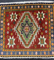 [KASHQHAI5274585861PUN] Kashqhai käsinsolmittu villamatto 58x61 cm