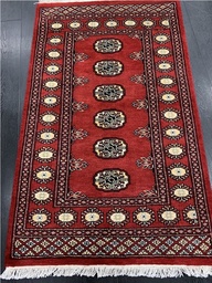 [22581133BOKPUN] Bokhara käsinsolmittu punainen 81x133 cm