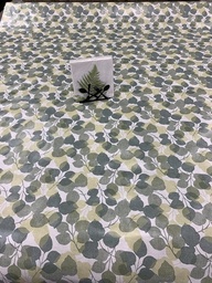 [LEHDET140VIHREÄBO14/3K2/06] Lehdet vahakangas vihreä leveys 140 cm