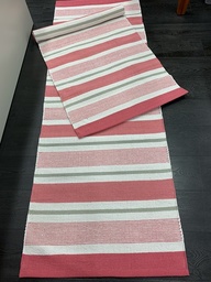 [ALISA] Lisa puuvillamatto pinkki-valkoinen 70x200 cm