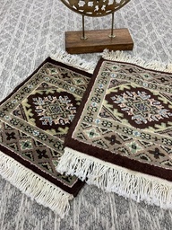 [PAKISTAN3030RUSKEA] Pakistan pienet käsinsolmitut villamatot ruskea 30x30 cm