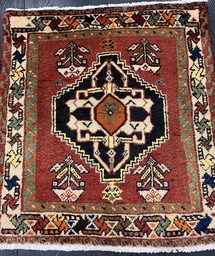 [15102655484516562PUN] Kashqhai käsinsolmittu villamatto 65x62 cm