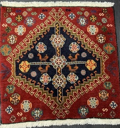 [15103015484875555PUN] Kashqhai käsinsolmittu villamatto 55x55 cm