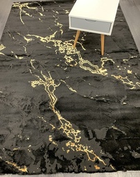 Stone nukkamatto musta-kulta marmori