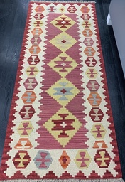 [1515028RZ85195ROSA] Kelim Kashqhai rosa 85x195 cm
