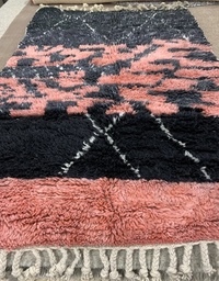 [BENI92153MUSROSA] Beni Ourain villamatto musta-rosa 92x153 cm