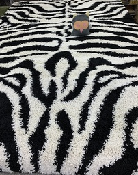 [JOY114200290MUSVALK] Zebra musta-valkoinen 200x290 cm