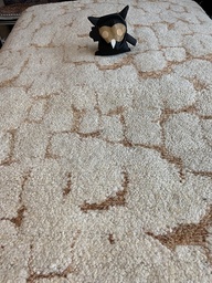 [MT112661170240VAATER] Amber käsinsolmittu villamatto vaalea-terra