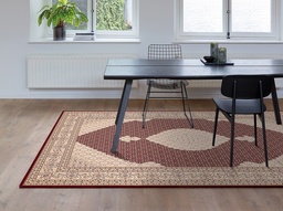 [7254301200300P] Diamond villamatto Senneh-kuvio punainen 200x300 cm